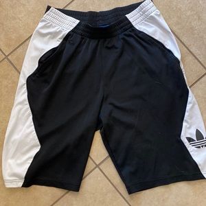 Men’s Black and White Adidas Shorts
